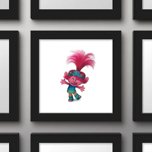 Vista 2 de Trends International Gallery Pops Trolls Band Together - Póster de pared de amapola, 12.00 x 12.00 pulgadas, versión de marco negro