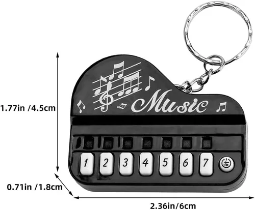 Vista 9 de LIFKOME Llavero colgante de piano, 2 piezas, llavero de teclado de piano, mini instrumento musical, colgante para decoración de mochila y bolso