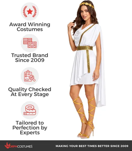 Vista 5 de Morph, Disfraz de Toga para mujer, disfraz griego, disfraces de Halloween