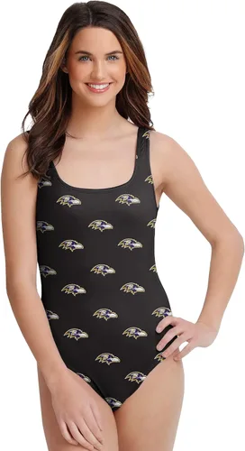 Vista 46 de FOCO Traje de baño de una pieza con logotipo del equipo de la NFL para mujer