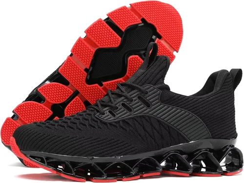 Vista 4 de Zapatos deportivos para hombre sin cordones para correr, caminar, tenis con cuchilla, informales, cómodos, antideslizantes, para el trabajo