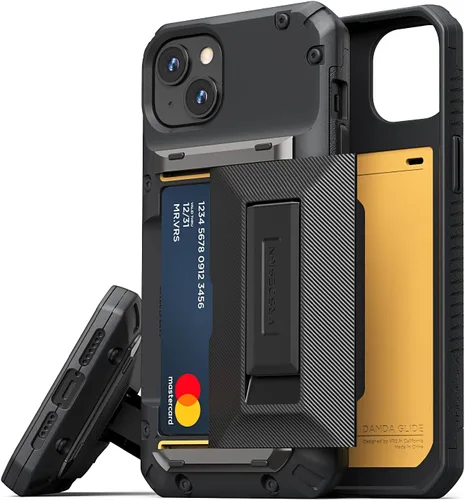 Vista 15 de VRS DESIGN Damda Glide - Funda híbrida para iPhone 15 Pro (2023), funda funcional y resistente con función atril compatible con iPhone 15 Pro