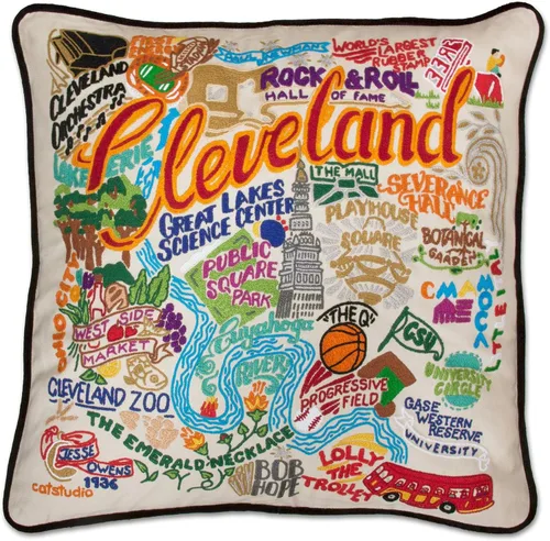 Vista 124 de Catstudio Portland (Oregon) - Almohada decorativa bordada