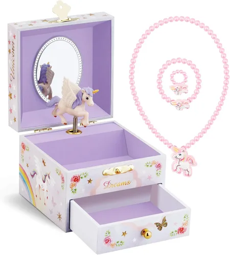 Vista 6 de RR ROUND RICH DESIGN Joyeros musicales para niñas grandes y pequeñas
