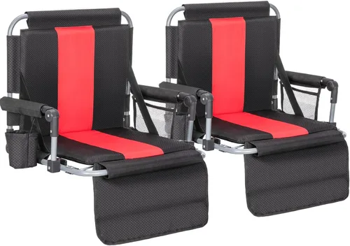 Vista 14 de ALPHA CAMP Asientos de estadio para gradas con reposabrazos, sillas acolchadas gruesas con soporte para espalda, silla de estadio extra ancha