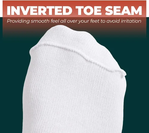 Vista 4 de FORTIVO Calcetines extra anchos para pies hinchados, calcetines bariátricos y diabéticos para hombres y mujeres