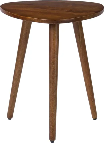 Vista 9 de MH London Mesa auxiliar Tri Pin I Madera de mango natural hecha a mano, naturalmente resistente a la humedad, sin mantenimiento I 16 x 16 x 18
