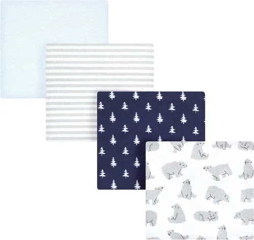 Vista 171 de Hudson Baby Mantas receptoras unisex de franela de algodón para bebé, avión, talla única