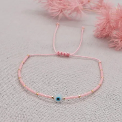 Vista 3 de Zboro 47524 - Pulseras finas con cuentas para mujer accesorios de cuentas joyería pulsera de mal de ojo de la suerte