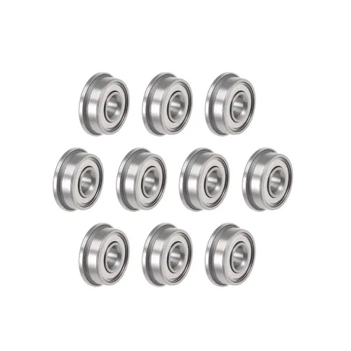Vista 5 de Uxcell F683ZZ - Rodamientos de bolas con brida, 3 x 7 x 3 mm, acero cromado con blindaje, 10