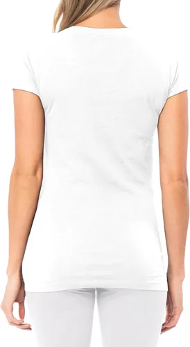 Vista 5 de Sexy Basics - Pack de 5 y 10 camisetas de color básicas, elásticas, casuales y activas de algodón para mujer