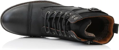Vista 5 de Polar Fox Patrick MPX808583 - Botas clásicas de combate con cierre de cremallera para hombre, 7 ojales