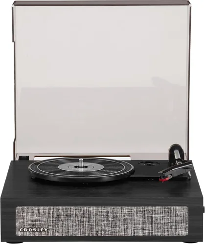 Vista 12 de Crosley CR6042A-BK Scout - Tocadiscos Bluetooth de 3 velocidades con altavoces integrados, color negro