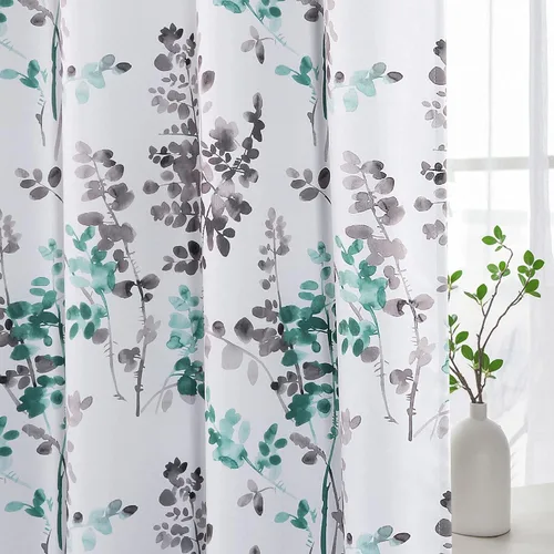 Vista 2 de H.VERSAILTEX Cortinas opacas con ojales (2 paneles, 52 pulgadas de ancho x 84 pulgadas de largo) paquete de cortinas opacas ajustables con lazo