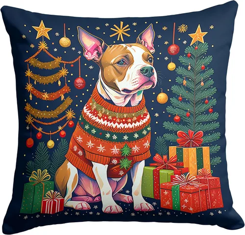 Vista 36 de Caroline's Treasures DAC1082PW1414 Affenpinscher - Almohada decorativa de tela navideña, lavable a máquina, para interiores y exteriores, para sofá