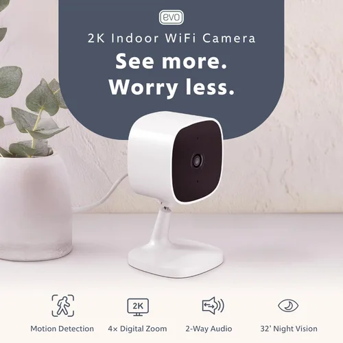 Vista 2 de Cámara de seguridad Wi-Fi interior Swann EVO 2K: video HD 2K, enchufe compacto, detección de sonido/movimiento/mascota/persona, vista en vivo