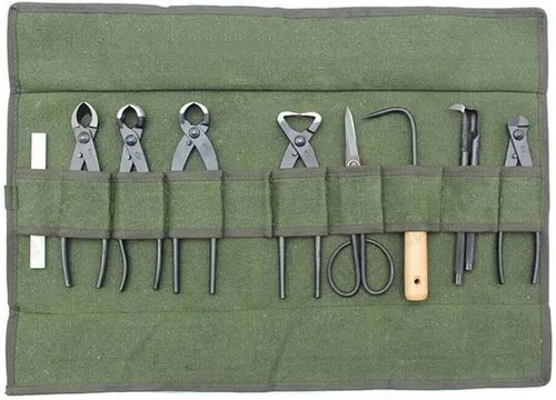 Vista 2 de 10 bolsillos de lona llave inglesa herramienta enrollable bolsa de almacenamiento organizador bolsas