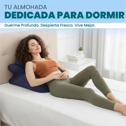 Vista 6 de Almohada de cuña de espuma viscoelástica, almohada ergonómica de lectura y cuña de cama para dormir, soporte de espalda, reflujo ácido y elevación