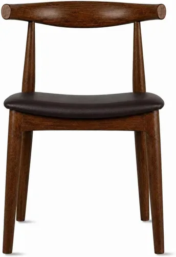 Vista 18 de 2xhome Solid Wooden Dining Chair Upholstered Faux Leather Cushioned Seat Modern Farmhouse Elbow Side Chair Home, Kitchen, Office, Meetings