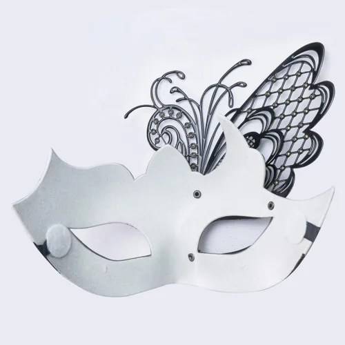 Vista 7 de Antifaz con diseño de mariposa veneciana misteriosa para fiesta de Halloween