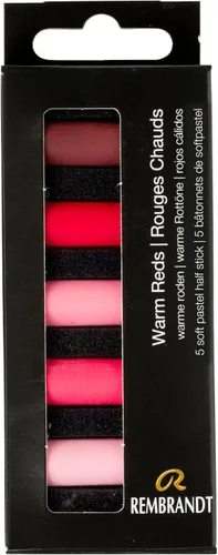 Vista 20 de Rembrandt Juego de micro pastel suave, medias barras de 5 piezas, Siennas quemadas Half-Stick Pastels Set for Smooth Color Transfer, High