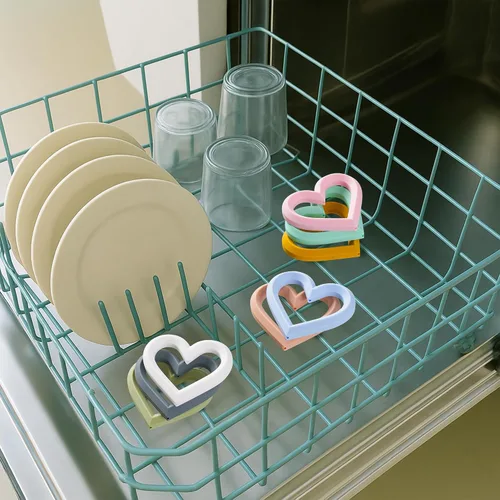 Vista 4 de Mordedor de corazón de silicona para el día de San Valentín, juguetes de dentición de corazón de 6 a 12 meses, 0 a 6 meses, juguetes para masticar