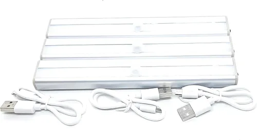 Vista 5 de Lock Connection® - 1 luz LED azul recargable activada por movimiento para gabinete. Pegar en cualquier lugar/10 LED sensor de movimiento