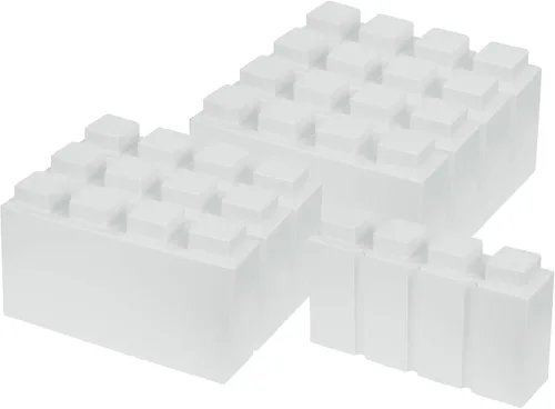 Vista 54 de EverBlock Paquete modular de plástico de tamaño natural de 3 x 3 pulgadas Bloques de construcción gigantes Fácil de conectar y reutilizar Uso