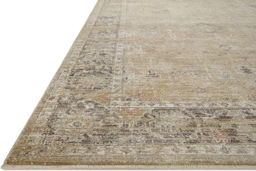 Vista 6 de Loloi Magnolia Home de Joanna Gaines, Colección Millie MIE-03 Oro/Carbón, 2 pies 3 pulgadas x 3 pies 10 pulgadas, Alfombra decorativa de 0,25