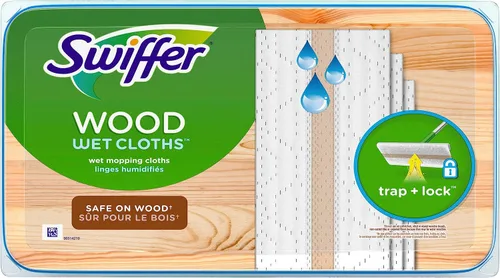Vista 2 de Swiffer Sweeper Paños húmedos para trapear pisos de madera, 20