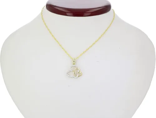 Vista 5 de Vir Jewels - Collar con dije de diamante, oro de 14 quilates con cadena de 18 pulgadas