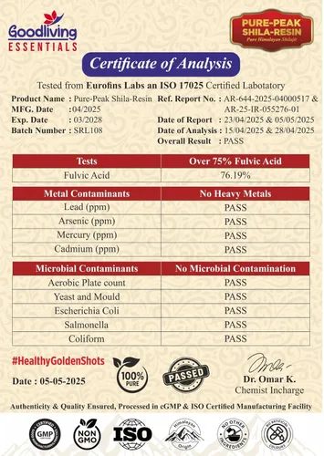 Vista 2 de Resina Shilajit pura del Himalaya Alta potencia para hombres y mujeres 75 porciones para resistencia y construcción muscular, más de 85