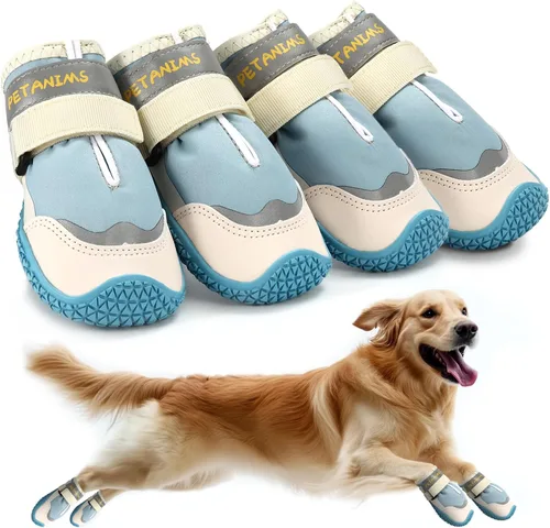 Vista 8 de Petanims Zapatos para Perros para Perros Pequeños, Botas para Perros Medianos y Protectores de Patas para Nieve de Invierno, Botines Impermeables