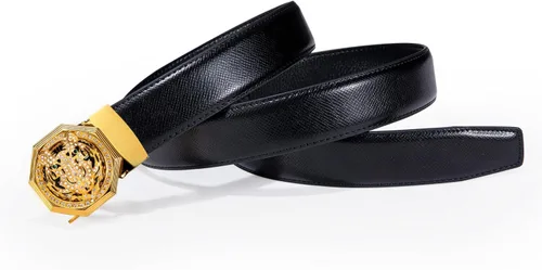 Vista 5 de Dubulle Cinturón de trinquete para hombre OroNegroRojoVerdeAzulBlanco con hebilla automática - Cinturón de negocios casual Regalo - Ajuste ajustable