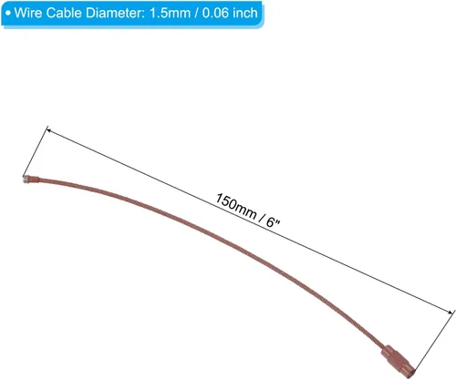 Vista 84 de PATIKIL Llavero de alambre Cables de acero titanio Llavero Loop para senderismo al aire libre