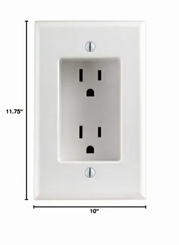 Vista 2 de Leviton 689-1 receptáculo doble empotrable de una banda Blanco