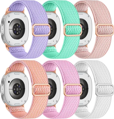 Vista 16 de Easuny 6 Pack de Correas Elásticas Compatibles con Samsung Galaxy Watch 8 Banda 40mm 44mm, Correa de Bucle Samsung Galaxy Watch 8 Classic 46mm