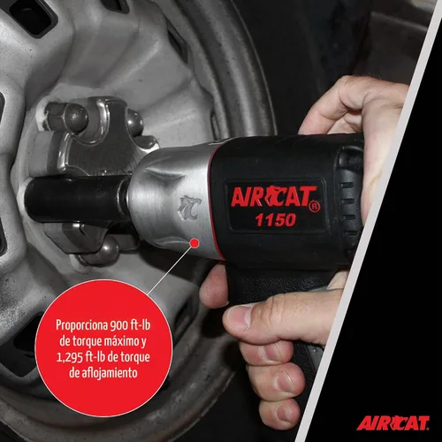 Vista 4 de AIRCAT Pneumatic Tools 1150 - Llave de impacto compuesta de 1/2 pulgadas, compacta y de bajo peso, herramienta de impacto para reparaciones
