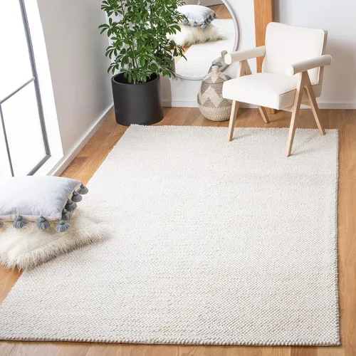 Vista 10 de Safavieh Natura Collection - Alfombra decorativa de 2 x 3 pies, azul y marfil, hecha a mano, ideal para zonas de alto tráfico en entrada, sala