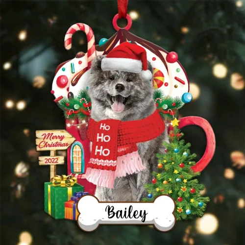 Vista 15 de Amantes de los perros de Navidad – Navidad de perros disponibles para muchos perros Shi Tzu – Adorno con forma personalizada, adorno de Navidad