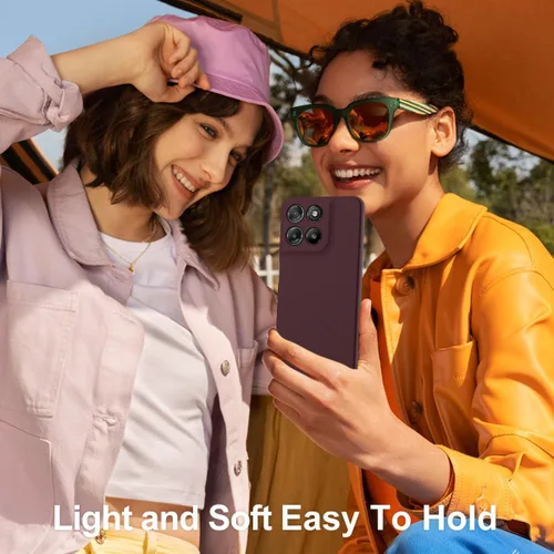 Vista 8 de Compatible with Motorola Moto G57 Power 5G Pure Color Simple Case,Support Magnetic Ring, Thin Slim Liquid Silicone Soft Rubber Gel TPU Full Camera