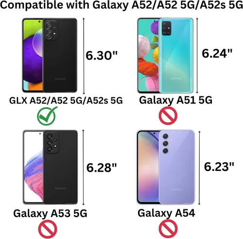 Vista 2 de Compatible con Samsung Galaxy A52 o A52 5G o A52s 5G de gel de silicona líquida suave para teléfono celular, funda básica para teléfono celular