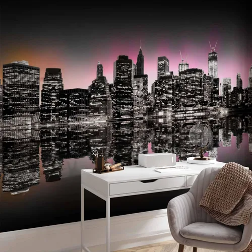Vista 6 de artgeist Mural de pared Nueva York, 77 x 61 pulgadas, adhesivo autoadhesivo para pared, diseño de foto extraíble, decoración del hogar, paisaje