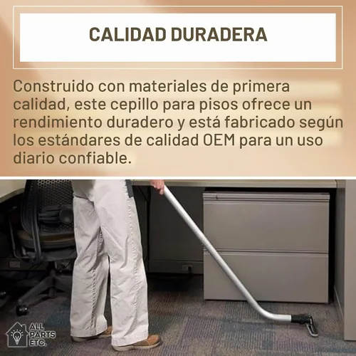 Vista 6 de Aspiradora de mochila para azulejos de madera dura, cepillo de piso de 14 pulgadas de ancho con parachoques para crin de caballo natural, cerdas