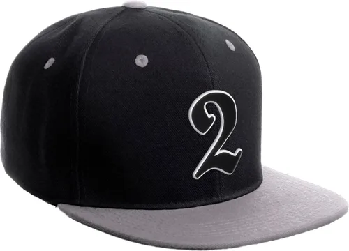 Vista 190 de Daxton Gorra clásica con visera de billete plano con letras del alfabeto inglés antiguo de la A a la Z