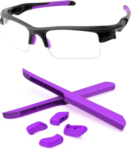 Vista 20 de Piezas de nariz de repuesto y calcetines de oreja Kits de goma para Oakley Fast Jacket OO9097/Fast Jacket XL OO9156 Negro