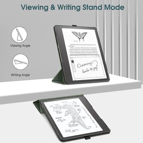 Vista 2 de Fintie Funda triple para Kindle Scribe (versión 2024/2022) – Funda plegable ultraligera con función de apagado y encendido automático para Amazon