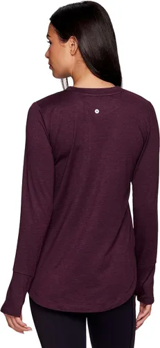 Vista 2 de RBX Active - Camiseta de manga larga para mujer, atlética, de yoga, súper suave