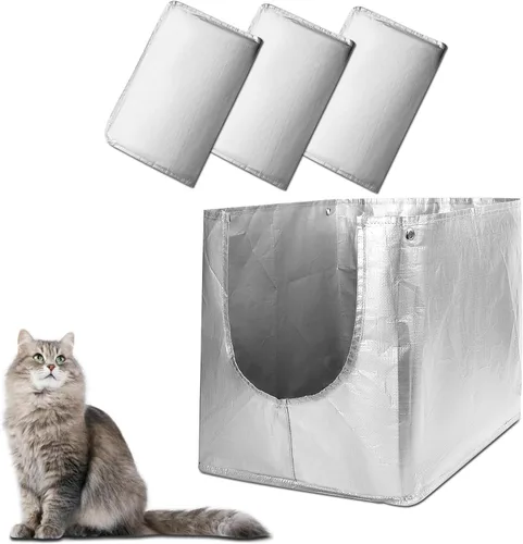 Vista 10 de Liner F compatible con caja de arena Modkat Flip (2 unidades) Revestimientos reutilizables para caja de arena abatible - Liner F para caja