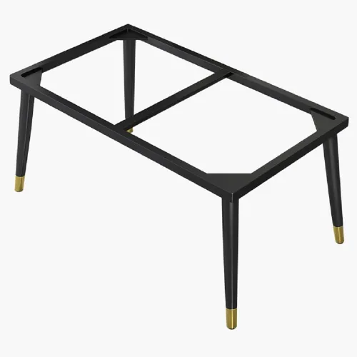 Vista 3 de Mesa de mármol, mesa de comedor con forma rectangular estándar industrial, mesa de comedor con parte superior de piedra sinterizada para cocina